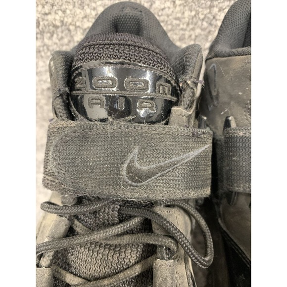 Nike Air Shoes Men’s Size 7.5 Zoom Barry Sanders Black On Black Turf - Picture 5 of 13